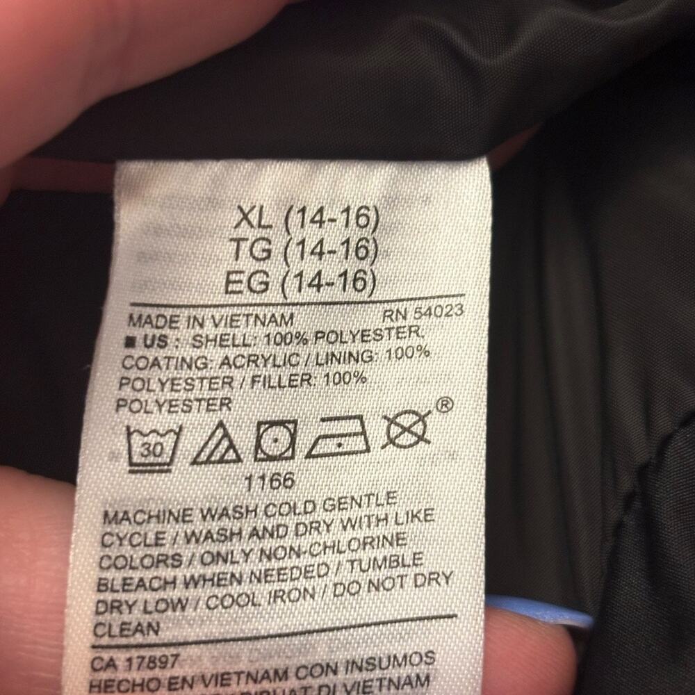 Old Navy Active Kids Black Puffer Vest Size XL (14/16) - Picture 6 of 6